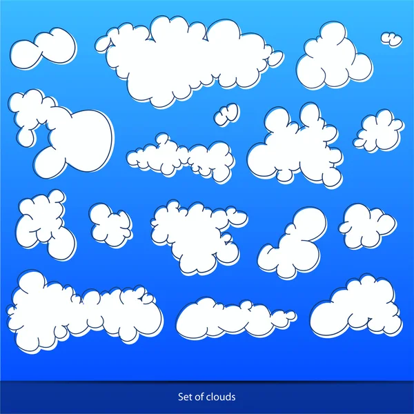 Printset van wolken — Stockvector