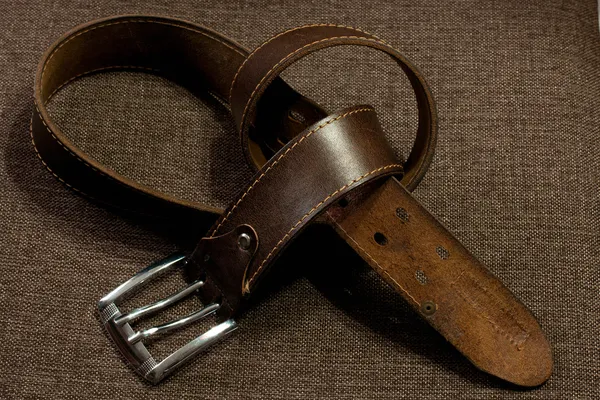 Brown leather belt — Stock Photo, Image