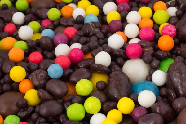 Colorful and chocolate candies — Stock Photo, Image
