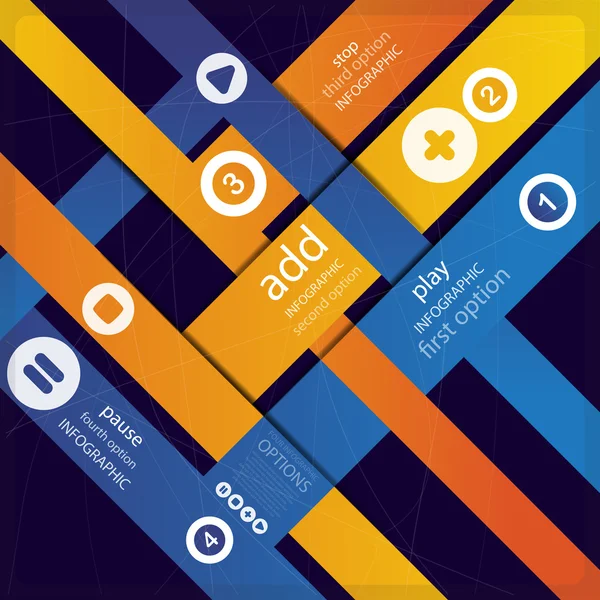 Infografiki cztery opcje transparent — Wektor stockowy