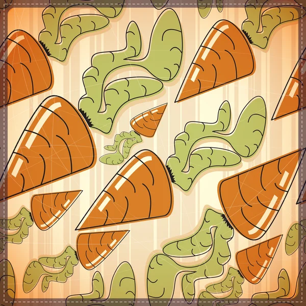 Seamless pattern with carrot. — Stock Vector