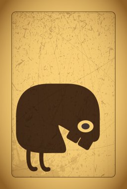 canavar retro zemin üzerine