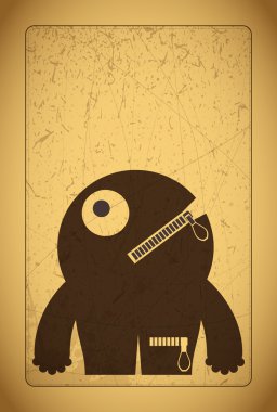 canavar retro zemin üzerine