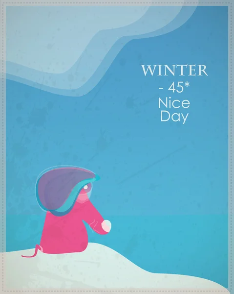 Belle journée d'hiver — Image vectorielle