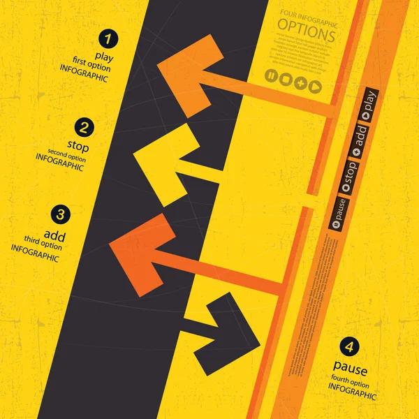 Abstract pijl vooruit en terug achtergrond - vector — Stockvector