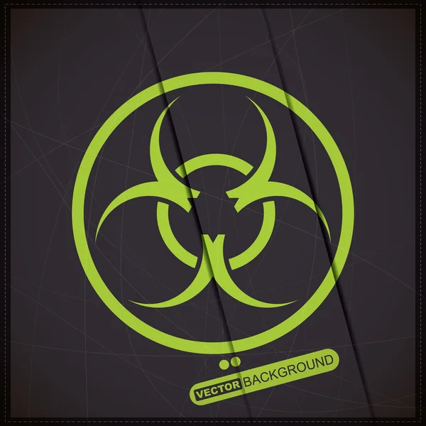 Close up of a biohazard symbol — Stock Vector