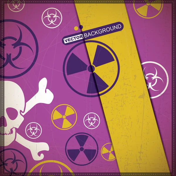 Danger warning-nuclear,bio hazard,toxic substance — Stock Vector