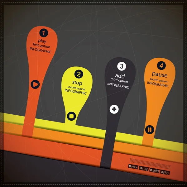 Banner de opciones de infografía — Archivo Imágenes Vectoriales