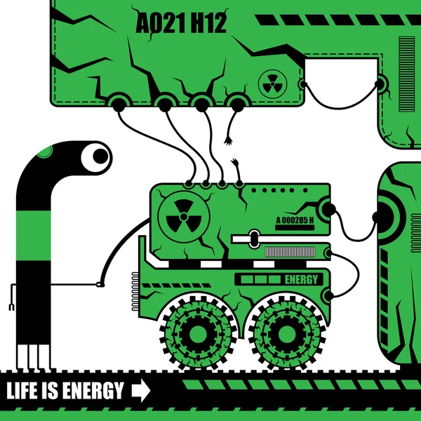 Grappig beeld met monster — Stockvector