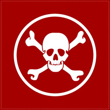 Kafatasında kırmızı arka plan