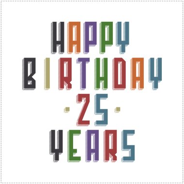 iyi ki doğdun metni vektör çizim