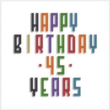 iyi ki doğdun metni vektör çizim