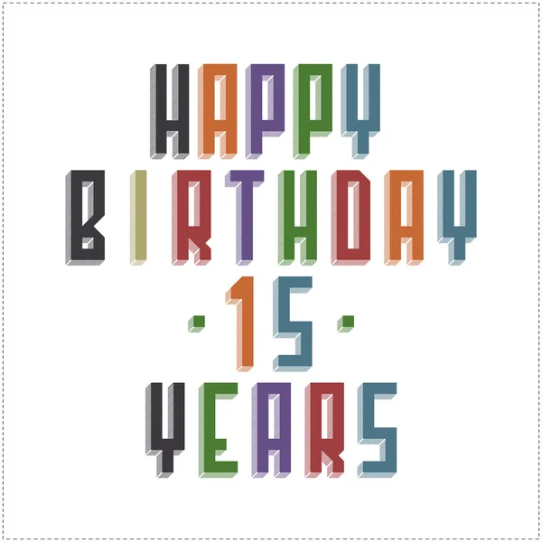 Vector illustration of happy birthday text — Stock Vector