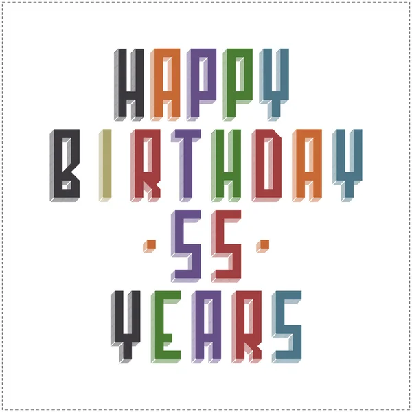 Vector illustration of happy birthday text — Stock Vector