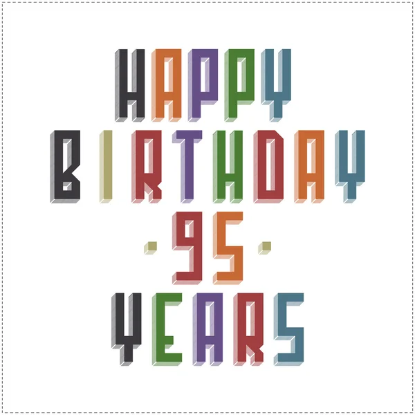 Ilustración vectorial del texto feliz cumpleaños — Archivo Imágenes Vectoriales