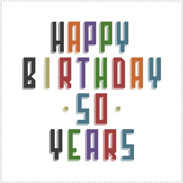 Vector illustration of happy birthday text — Stock Vector