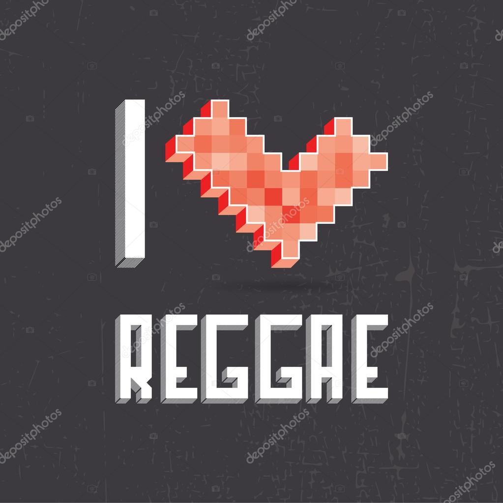 I love reggae on black backround