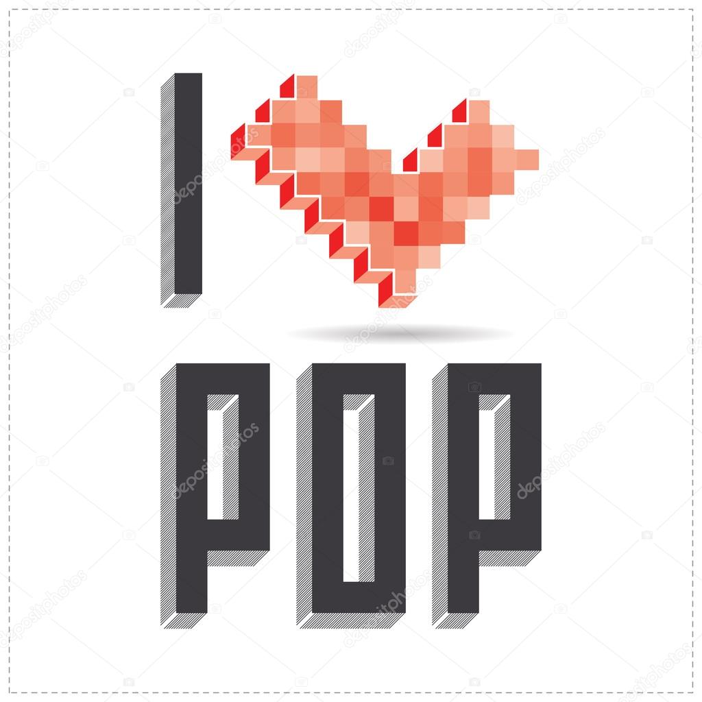 I love pop on white backround