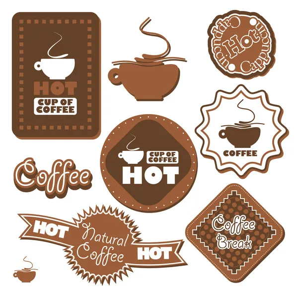 Set of Coffee labels — Stock Vector