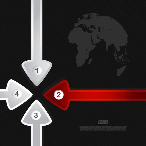 Quattro frecce — Vettoriale Stock