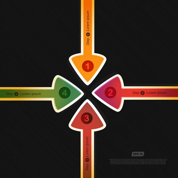 Quatre flèches — Image vectorielle