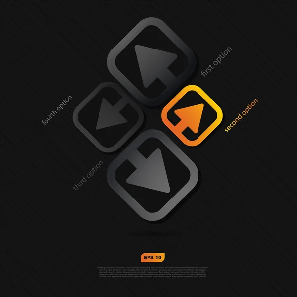 Abstraer cuatro flechas — Vector de stock