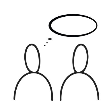 İki kişi konuşuyor.