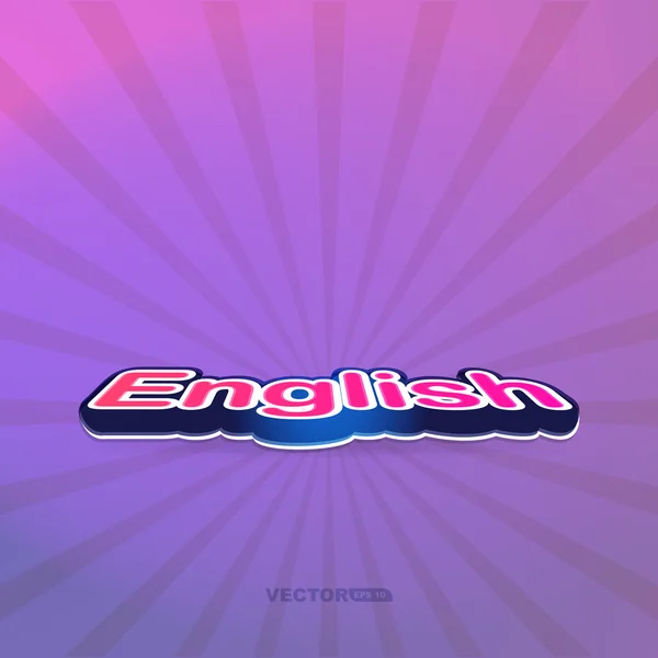 Engelska — Stock vektor