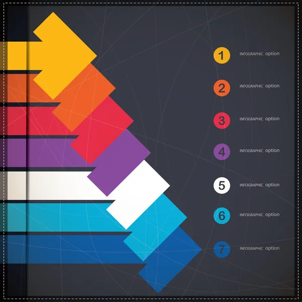 Banner de opções de infográficos com setas —  Vetores de Stock