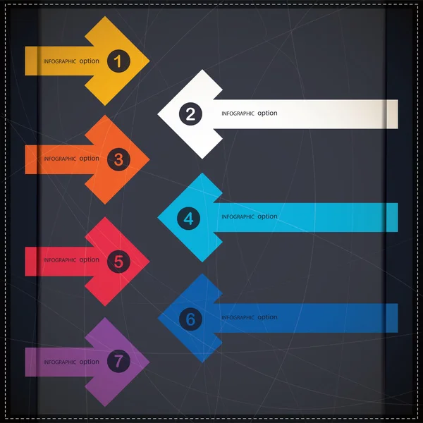 Options d'infographie bannière avec flèches — Image vectorielle