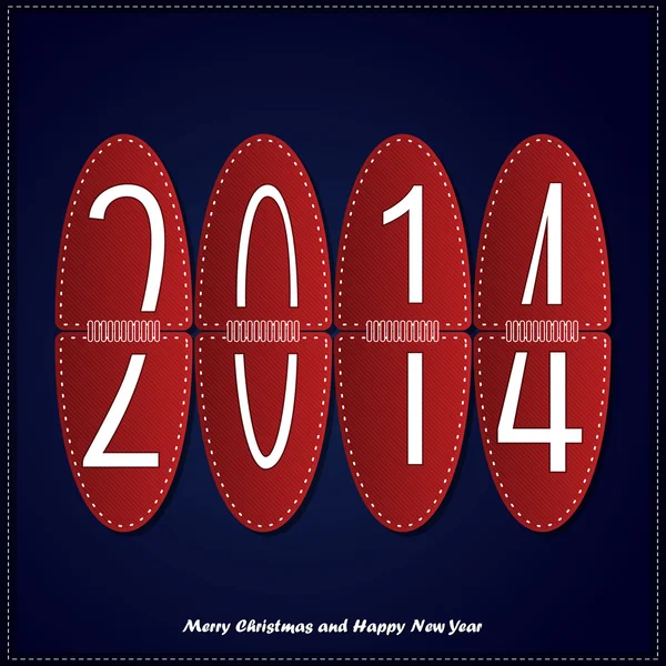 Creativo felice anno nuovo 2014 design — Vettoriale Stock