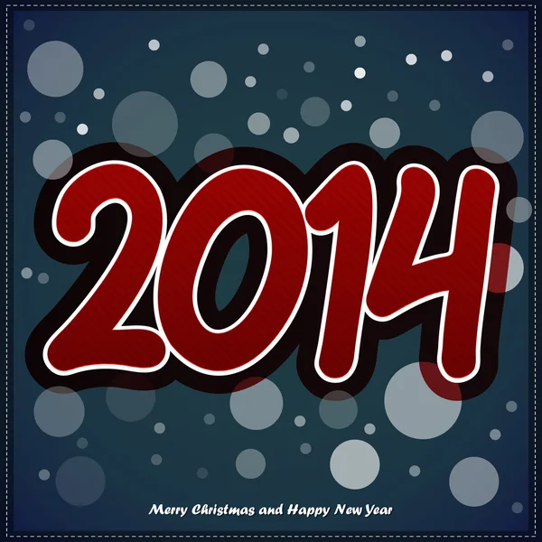 2014 Año Nuevo fondo bokeh — Vector de stock