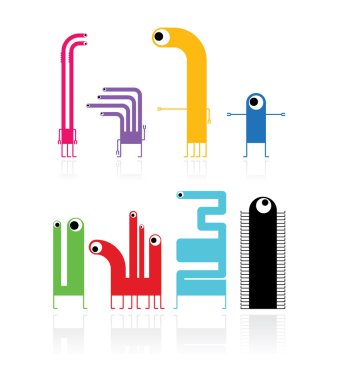 Bir grup sevimli canavar.