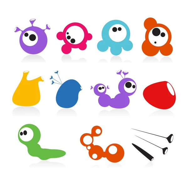 Set of cute monsters — Stock Vector
