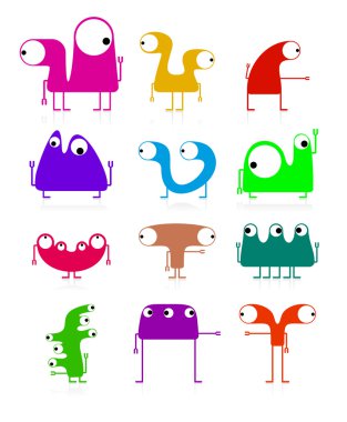 Bir grup sevimli canavar.