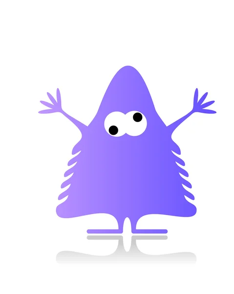 Schattig monster geïsoleerd op wit. vector — Stockvector