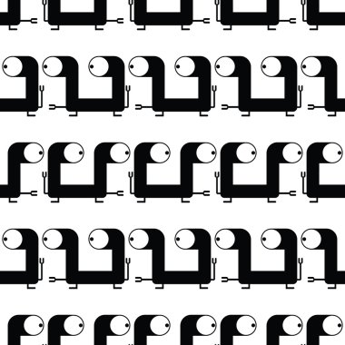 Sevimli Canavarlar - Dikişsiz desen