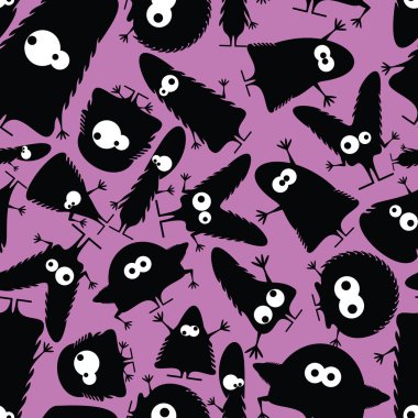 Sevimli Canavarlar - Dikişsiz desen