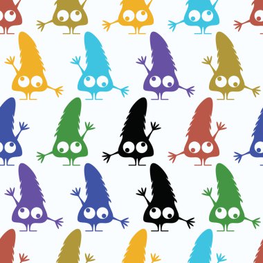 Sevimli Canavarlar - Dikişsiz desen