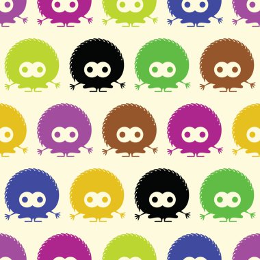 Sevimli Canavarlar - Dikişsiz desen