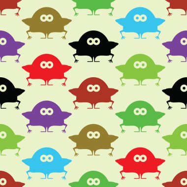 Sevimli Canavarlar - Dikişsiz desen