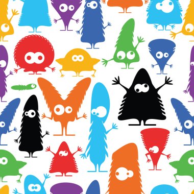 Sevimli Canavarlar - Dikişsiz desen