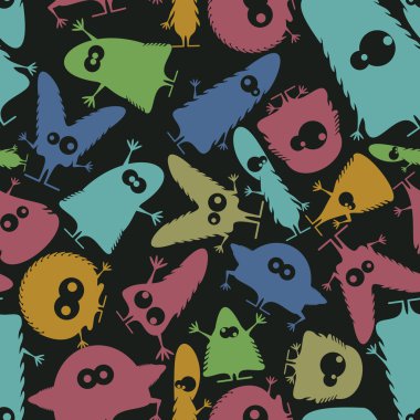 Sevimli Canavarlar - Dikişsiz desen