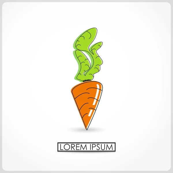 Мультфильм моркови изолирован на белом. вектор — стоковый вектор