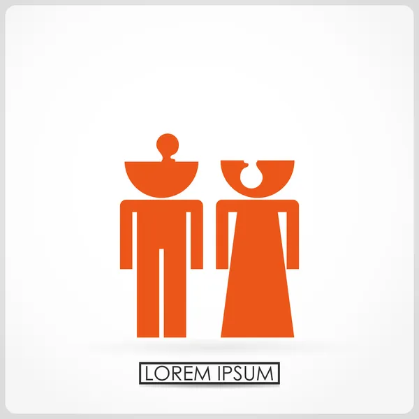 Colorful Couple of men and women isolated on white. vector — Stock Vector