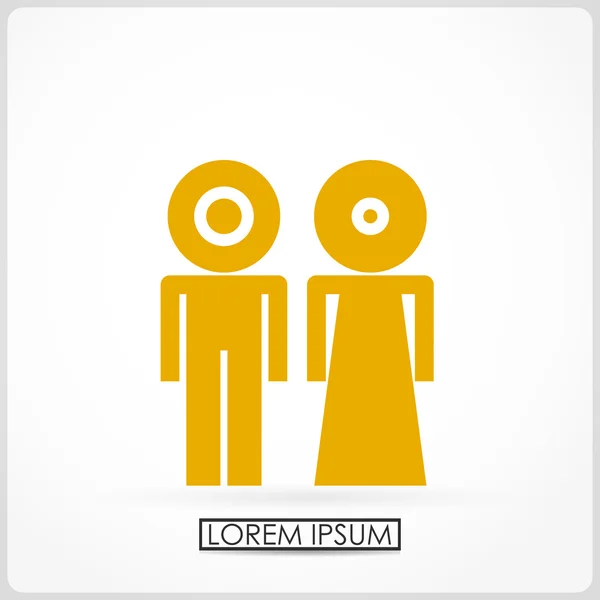 Couple coloré d'hommes et de femmes isolés sur blanc. vecteur — Image vectorielle