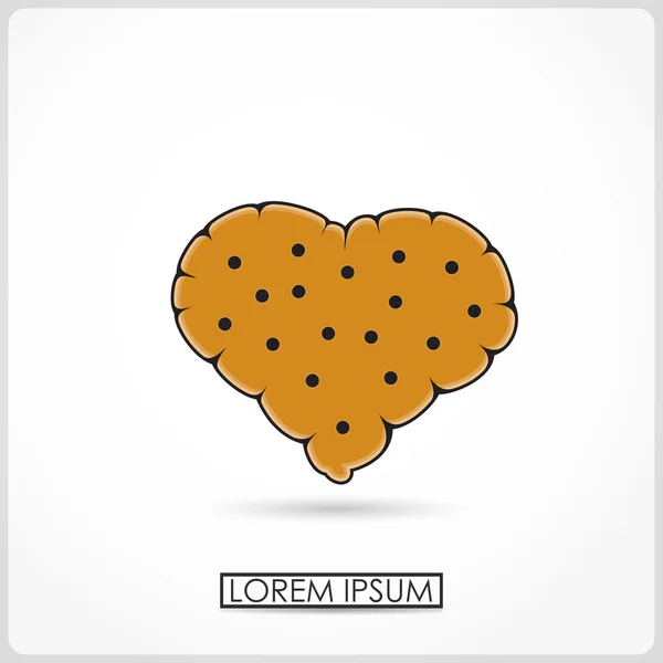 Cartoon Chocolate Chip Cookies isoliert auf weiß. Vektor — Stockvektor