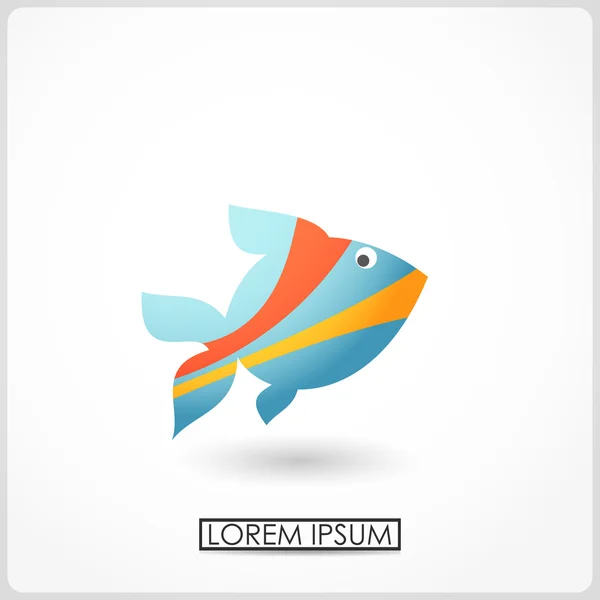 Cartoon fish isolated on white. vector — Stock Vector