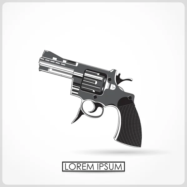 Revolver isolated on white. vector — Stock Vector