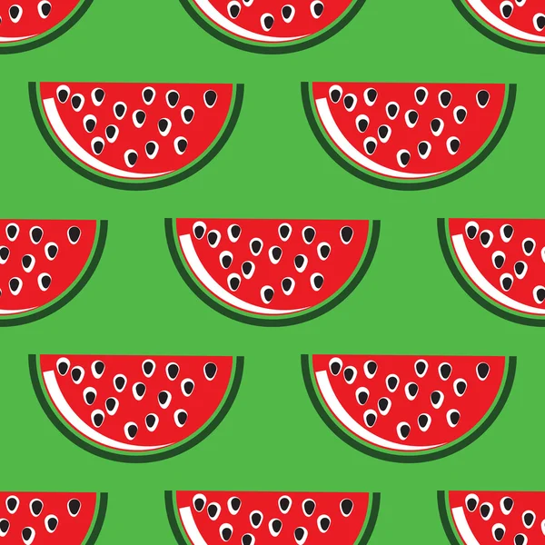 Watermeloen naadloos patroon — Stockvector